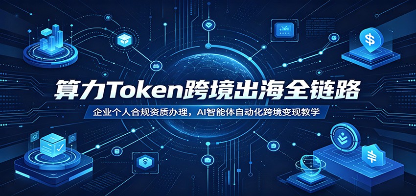 算力Token跨境出海全链路：企业个人合规资质办理，AI智能体自动化跨境变现教学-梦清研习社