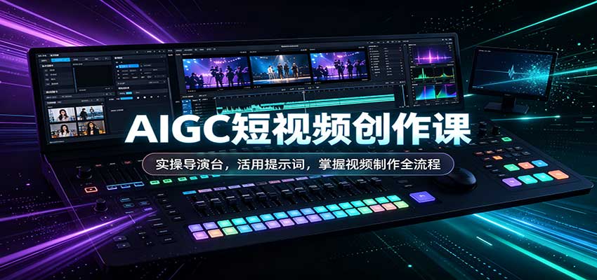 AIGC短视频创作课：实操导演台，活用提示词，掌握视频制作全流程-梦清研习社