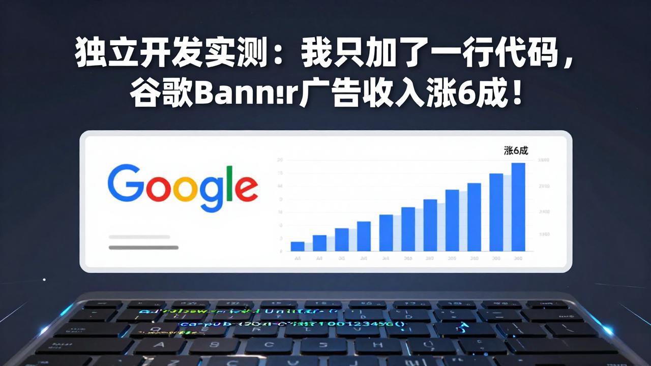 付费文章:独立开发实测:我只加了一行代码,谷歌Banner广告收入涨6成!-梦清研习社