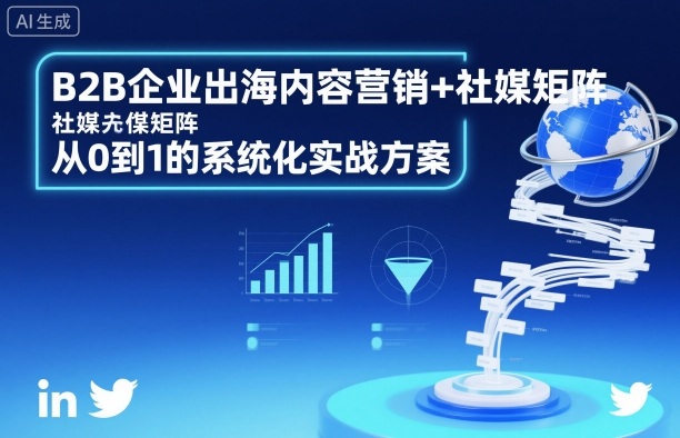 B2B企业出海内容营销+社媒矩阵,从0到1的系统化实战方案-梦清研习社