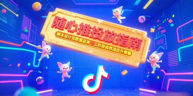 随心推投放指南，脚本设计加数据监测，三阶段自然流拉升策略-梦清研习社