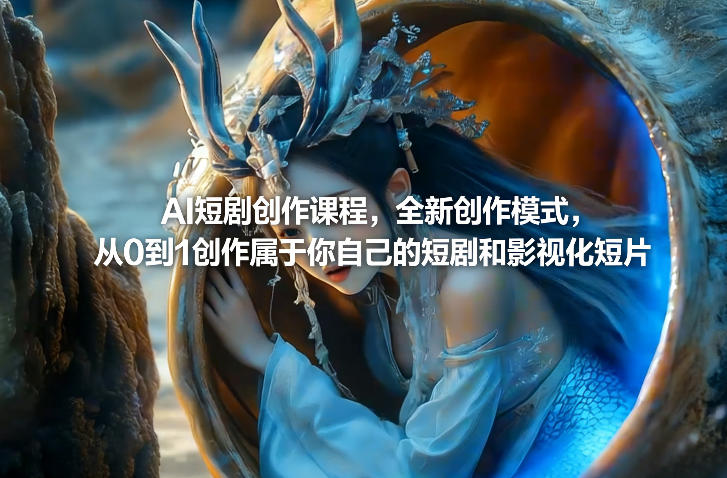 AI短剧创作课程，全新创作模式，从0到1创作属于你自己的短剧和影视化短片-梦清研习社