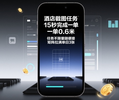 酒店截图任务，15秒完成一单，一单0.6米，任务不限量随便接，矩阵拉满单日3张【揭秘】-梦清研习社
