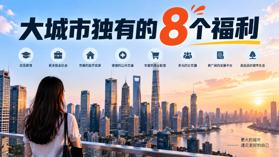 某公众号付费文章：大城市独有的8个福利-梦清研习社