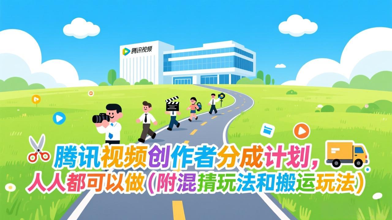 腾讯视频创作者分成计划，人人都可以做(附混剪玩法和搬运玩法-梦清研习社