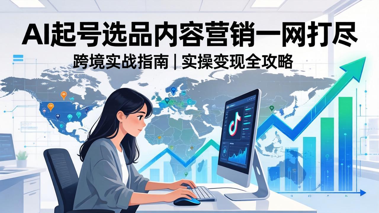 2026 TikTok 跨境AI实操：从零基础到变现全流程，AI起号选品内容营销一网打尽-梦清研习社