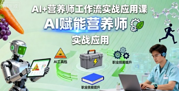 AI+营养师工作流实战应用课,AI赋能营养师-梦清研习社