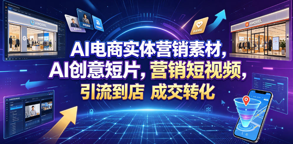 AI电商实体营销素材，AI创意短片，高效打造营销短视频，轻松引流到店，稳定提升门店客流与成交转化-梦清研习社