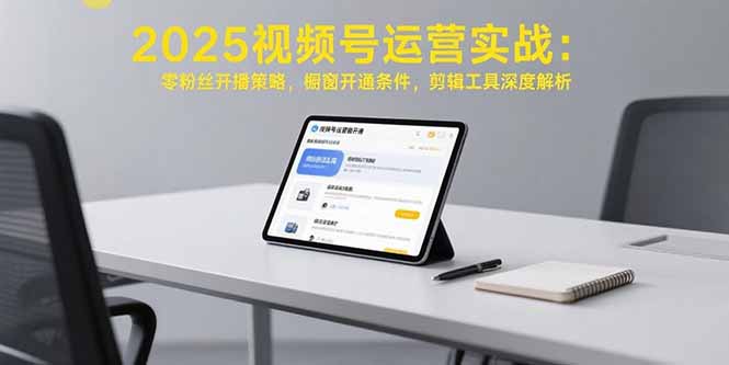 2025视频号运营实战：零粉丝开播策略，橱窗开通条件，剪辑工具深度解析-梦清研习社