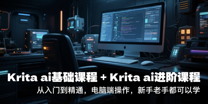 krita ai基础课程+Krita ai进阶课程，从入门到精通，电脑端操作，新手老手都可以学-梦清研习社