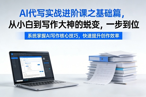 AI代写实战进阶课之基础篇，从小白到写作大神的蜕变，一步到位【揭秘】-梦清研习社