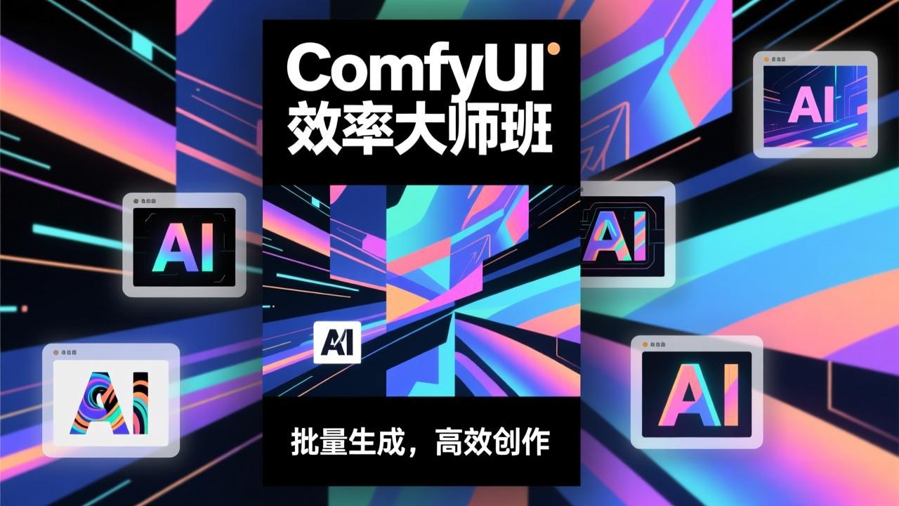 ComfyUI效率大师班：工作流搭建，批量生成，将个人AI出图效率提升5-10倍，月接单收入1-3万-梦清研习社