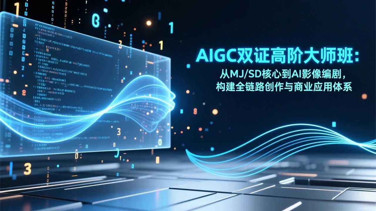 AIGC双证高阶大师班：从MJ/SD核心到AI影像编剧，构建全链路创作与商业应用体系-梦清研习社