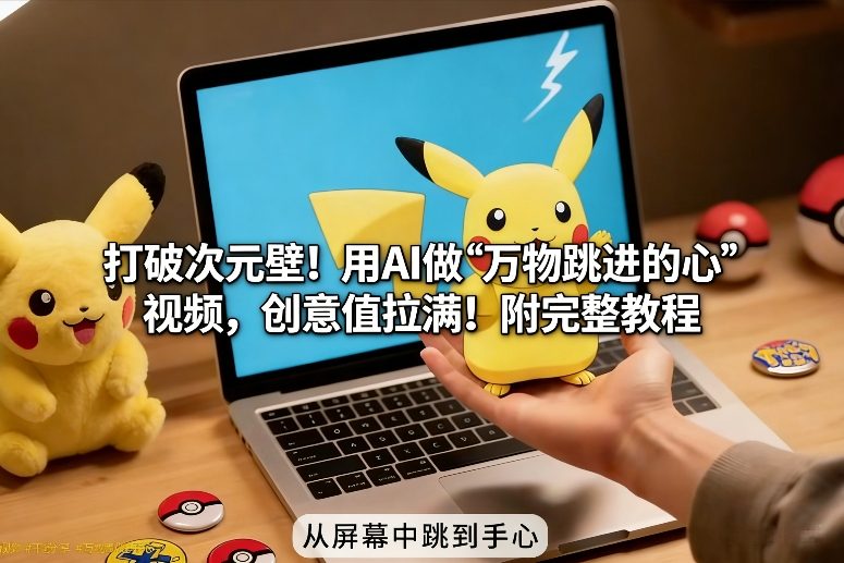 打破次元壁!用AI做【万物跳进手心】视频,创意值拉满!附完整教程-梦清研习社