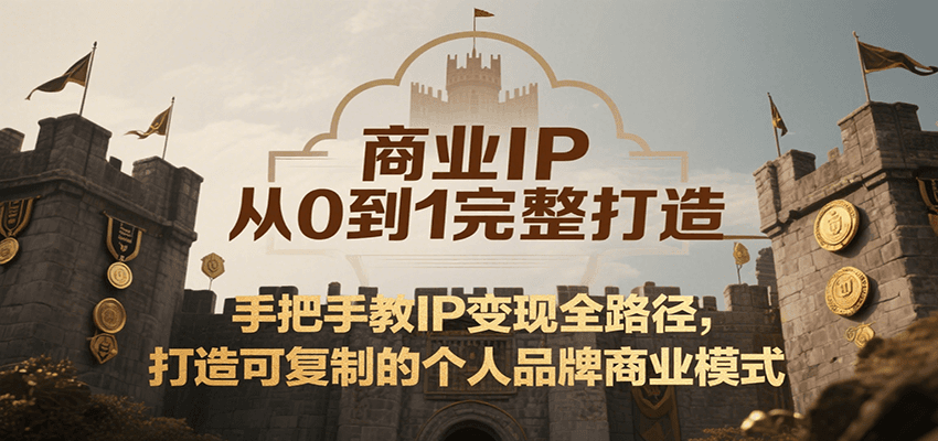商业IP从0到1完整打造，手把手教IP变现全路径，打造可复制的个人品牌商业模式-梦清研习社