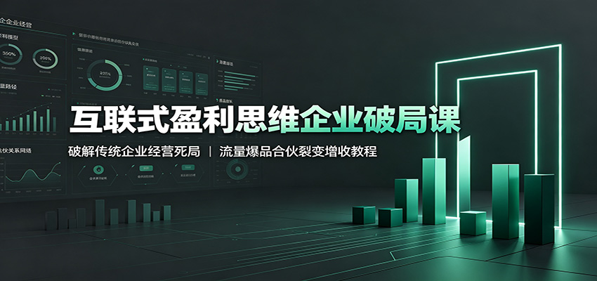 互联式盈利思维企业破局课：破解传统企业经营死局，流量爆品合伙裂变增收教程-梦清研习社