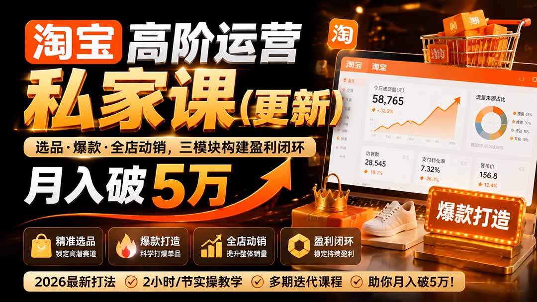 淘宝高阶运营私家课(更新26年-梦清研习社
