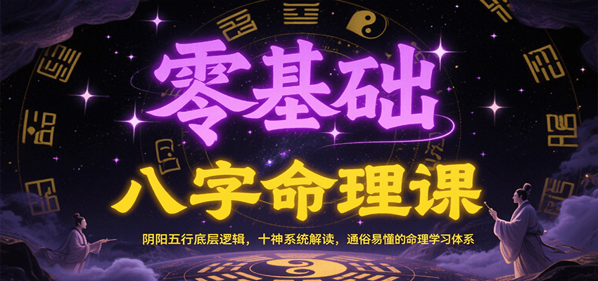 零基础八字命理课:阴阳五行底层逻辑,十神系统解读,通俗易懂的命理学习体系-梦清研习社