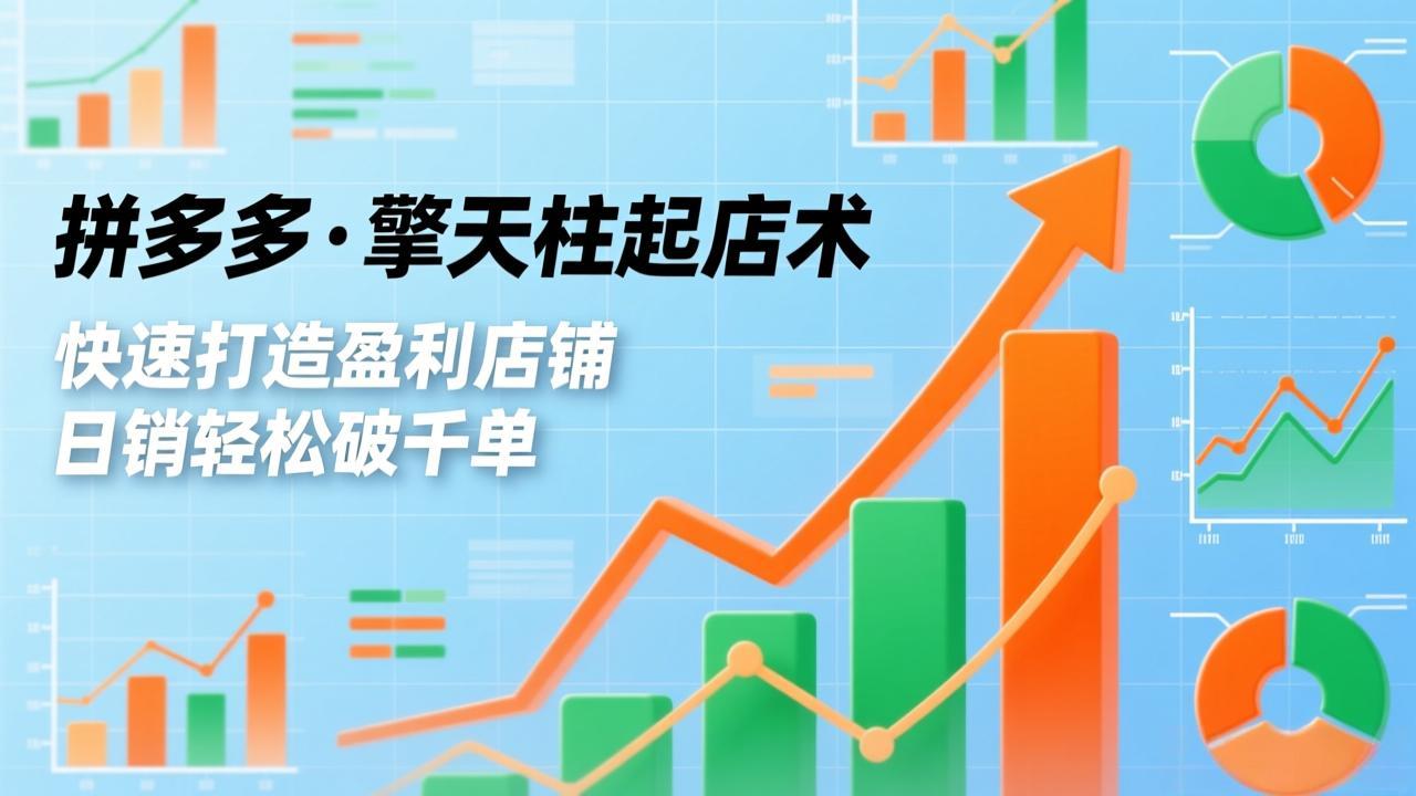 拼多多·擎天柱起店术，爆流布局、利润起飞、不断流，快速打造盈利店铺，日销破千单(更新-梦清研习社