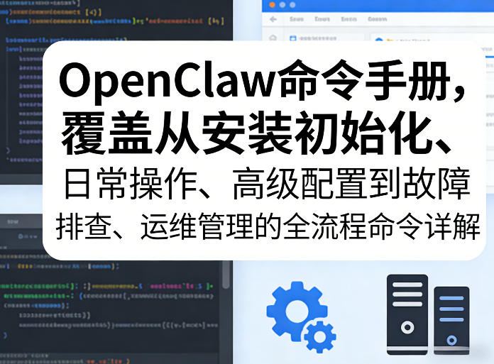 OpenClaw命令手册，覆盖从安装初始化、日常操作、高级配置到故障排查、运维管理的全流程命令详解-梦清研习社
