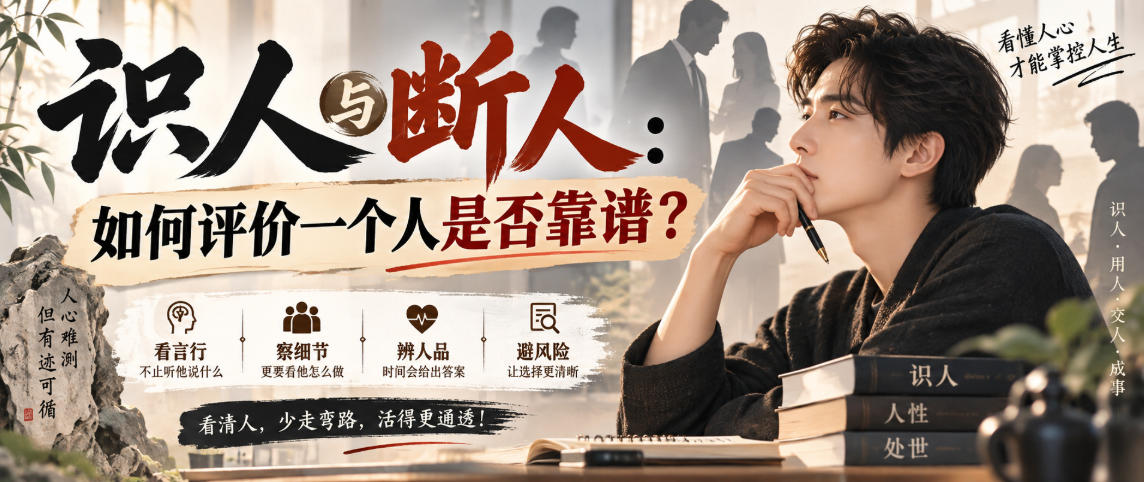 付费文章：识人与断人：如何评价一个人是否靠谱？-梦清研习社