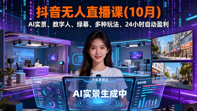 抖音无人直播课(10月-梦清研习社