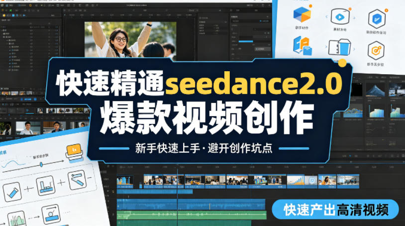 快速精通seedance2.0爆款视频创作，快速产出高清视频，避开大量创作坑点，新手也能快速上手-梦清研习社