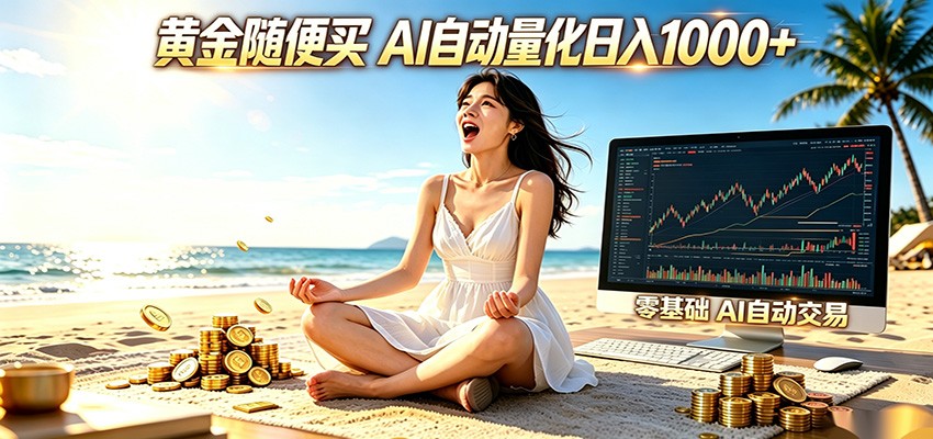 黄金随便买?AI自动外汇量化交易 在家当皇帝 日入1000+-梦清研习社