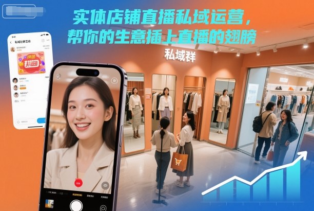 实体店铺直播私域运营，帮你的生意插上直播的翅膀-梦清研习社
