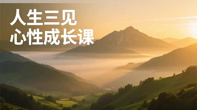 人生三见心性成长课，见天地众生自己，搞透人性安顿身心，活出清晰自我，内在富足无价-梦清研习社