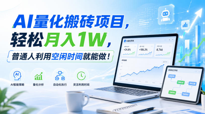 利用AI实现自动量化搬砖，月入万元，任何人都可以做！-梦清研习社