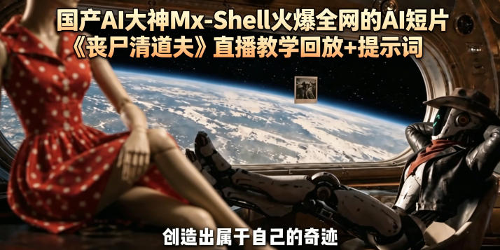 国产AI大神Mx-Shell火爆全网的AI短片《丧尸清道夫》直播教学回放+提示词-梦清研习社