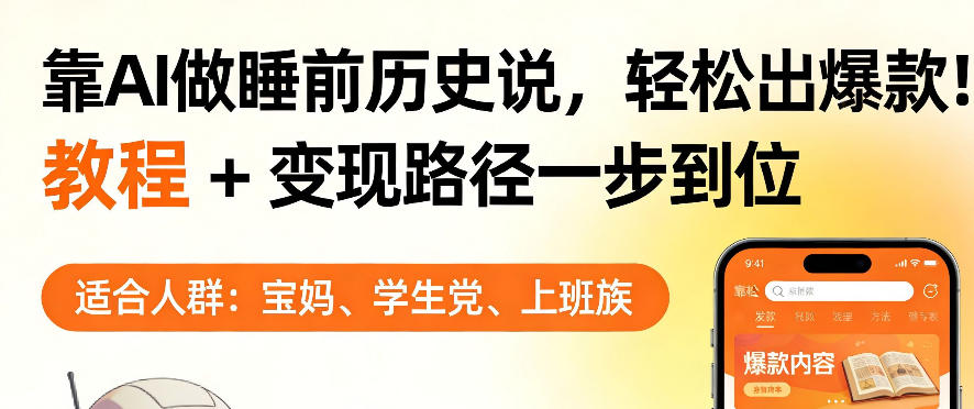 靠AI做睡前历史解说，轻松出爆款！教程+变现路径一步到位，单个视频收益1K+【揭秘】-梦清研习社