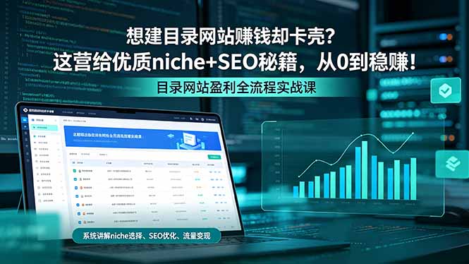 想建目录网站赚钱却卡壳？这营给优质 niche+SEO 秘籍，从 0 到稳赚！-梦清研习社