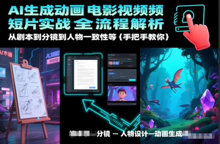 AI生成动画电影视频短片实战全流程解析，从剧本到分镜到人物一致性等手把手教你-梦清研习社