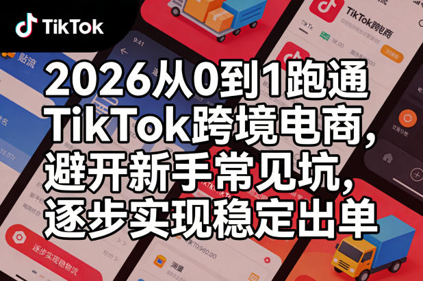 2026从0到1跑通TikTok跨境电商，避开新手常见坑，逐步实现稳定出单-梦清研习社