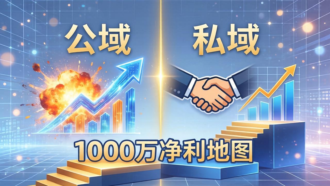 公域玩命出爆款，私域悄悄做成交：这套AI内训课，2026给你打通1000万净利的地图-梦清研习社