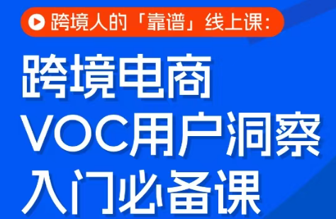 跨境电商VOC用户洞察入门必备课-梦清研习社