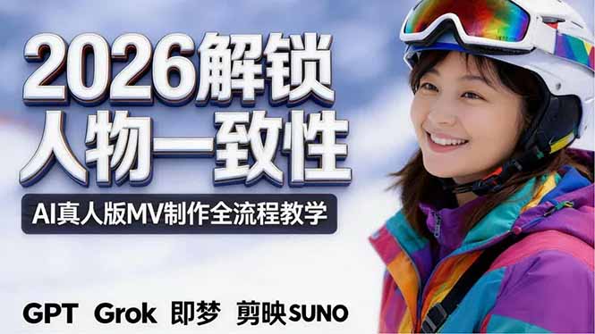 2026独创解锁人物一致性：AI真人版MV制作，不讲空话，不拼概念，全流程实操-梦清研习社