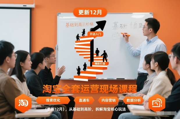淘宝全套运营现场课程(更新26年1月)，从基础到高阶，拆解淘宝核心玩法-梦清研习社