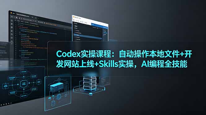 Codex实操课程：自动操作本地文件+开发网站上线+Skills实操，AI编程全技能-梦清研习社