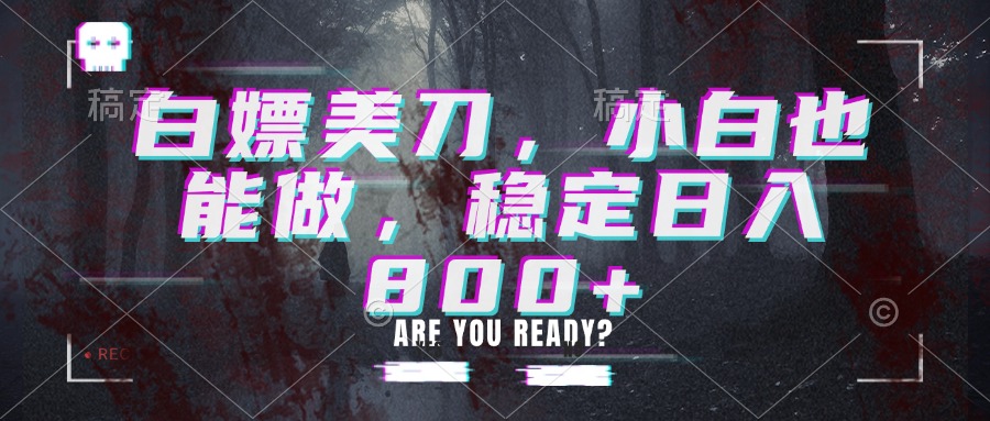 白嫖美刀，小白也能做，稳定日入800+-梦清研习社