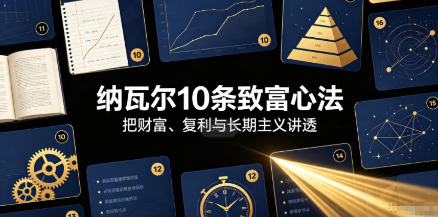 付费文章：纳瓦尔10条致富心法-梦清研习社