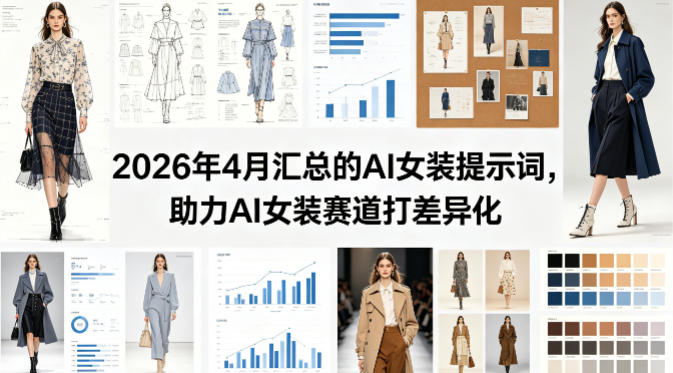 2026年4月汇总的AI女装提示词，助力AI女装赛道打差异化-梦清研习社