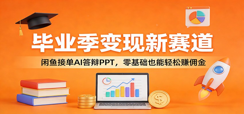 毕业季变现新赛道:闲鱼接单AI答辩PPT,零基础也能轻松赚佣金-梦清研习社