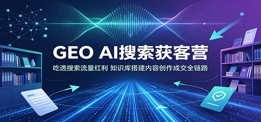 GEO AI搜索获客营：吃透搜索流量红利，知识库搭建内容创作成交全链路-梦清研习社