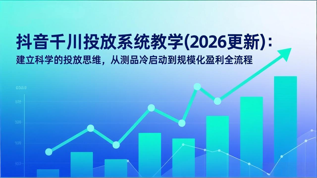抖音千川投放系统教学(2026更新-梦清研习社