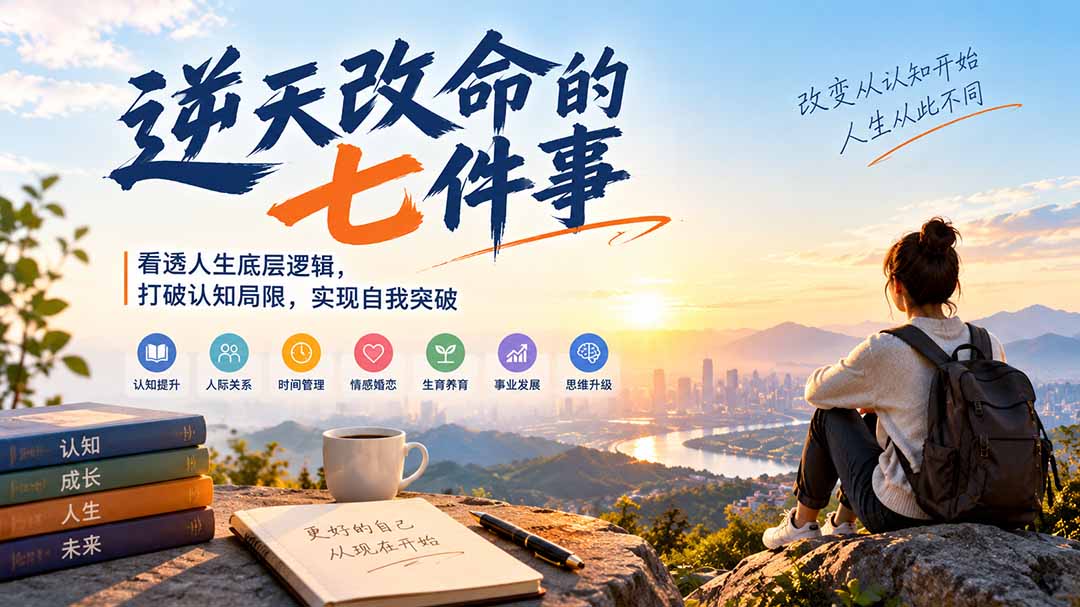 付费文章：逆天改命的七件事，看透人生底层逻辑，打破认知局限，实现自我突破-梦清研习社