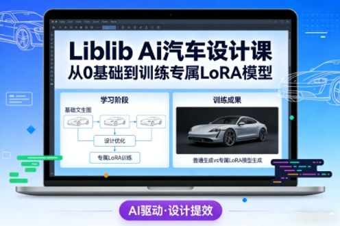 Liblib Ai汽车设计课,从0基础文生图,到教你训练专属设计和风格LoRA模型-梦清研习社