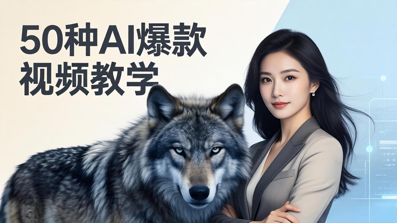 50种AI爆款视频教学：影视级古诗词+治愈萌宠+山海经蛟龙，高阶宝典商业落地-梦清研习社